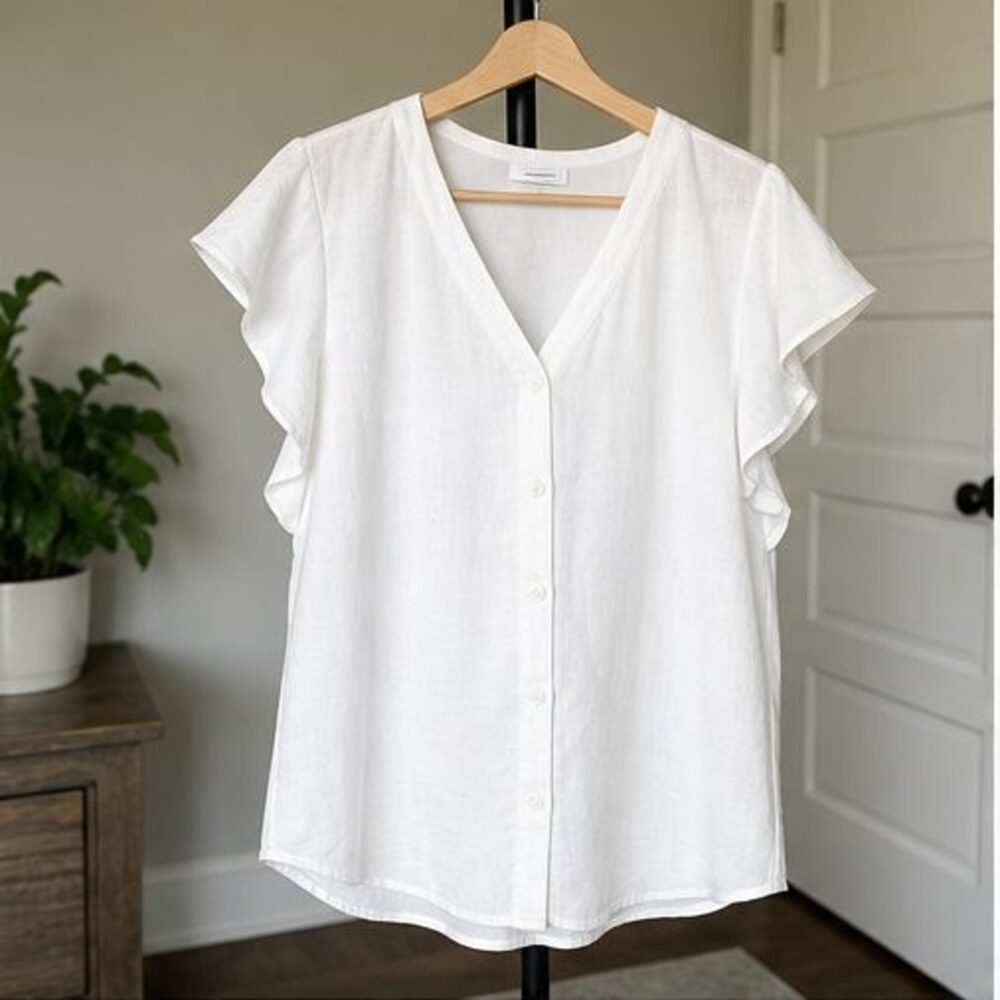 White Smocked Top